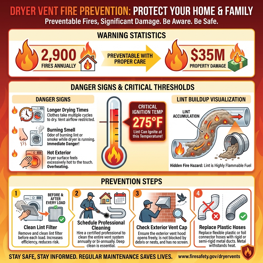 Dryer Fire Prevention Infographic